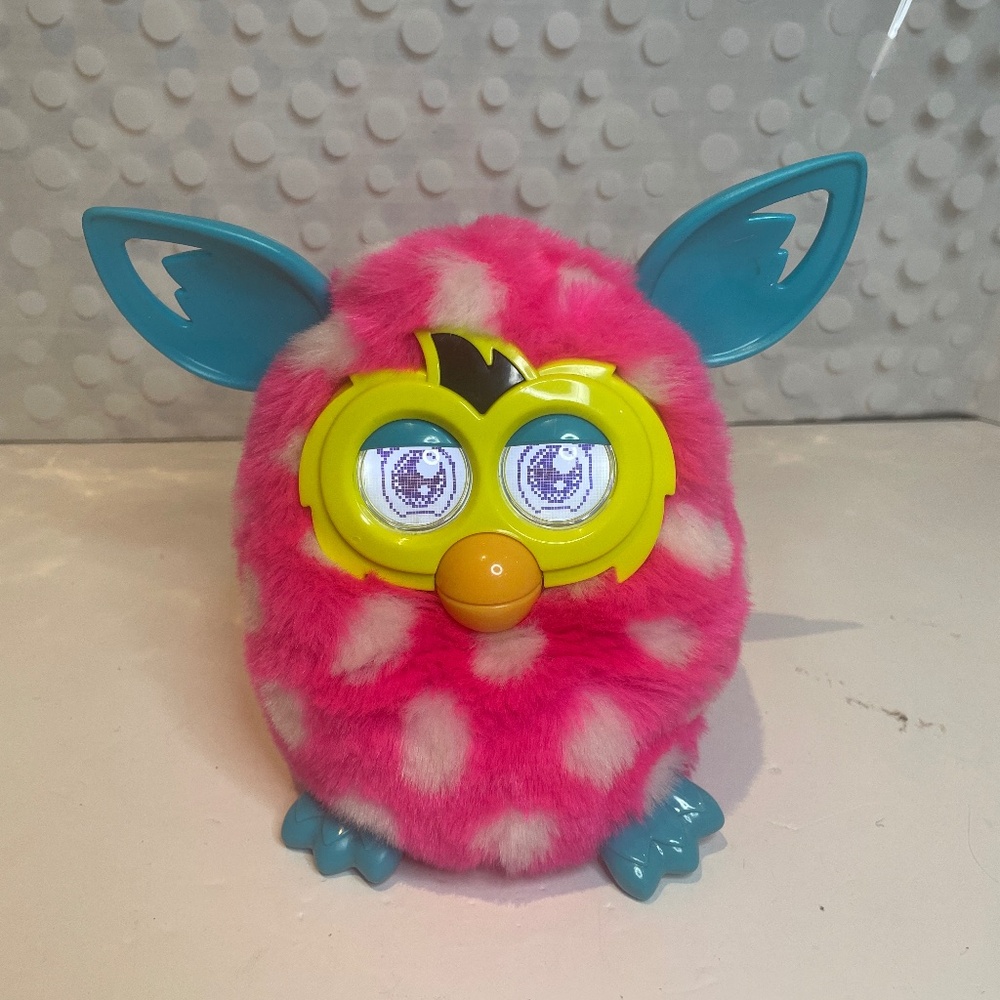 Furby Boom Pink Polka Dots interactive plush toy